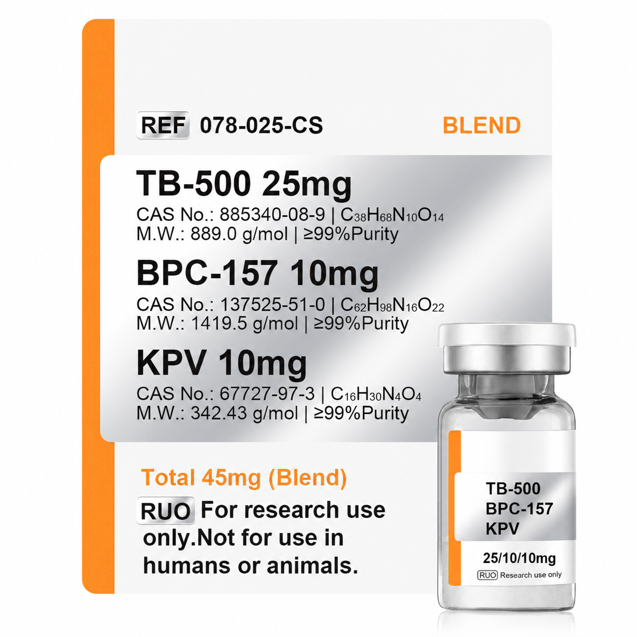 Coremend(TB4,KPV,BPC157) 25mg+10mg+10mg (Blend)*10vials